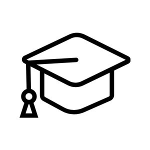 graduation cap line icon